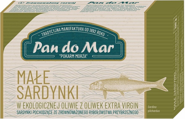 Pan do Mar Sardynki europejskie w BIO oliwie z oliwek extra virgin