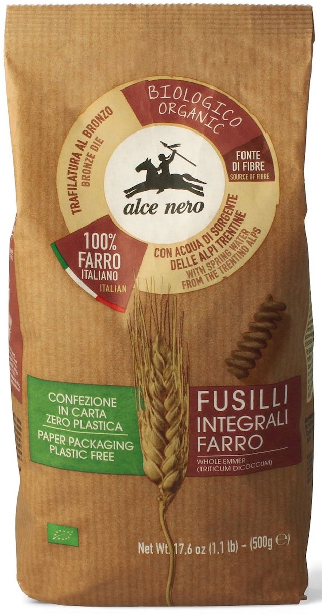 Alce Nero BIO wholemeal fusilli pasta