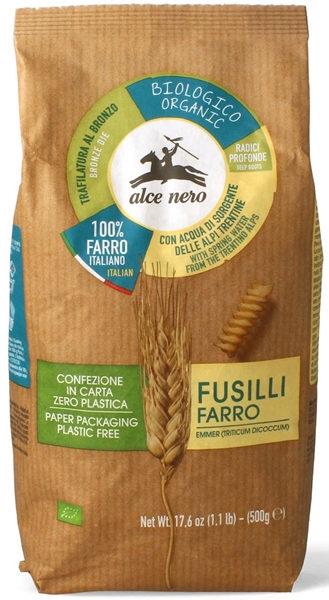 Alce Nero Fusilli pasta with BIO emmer