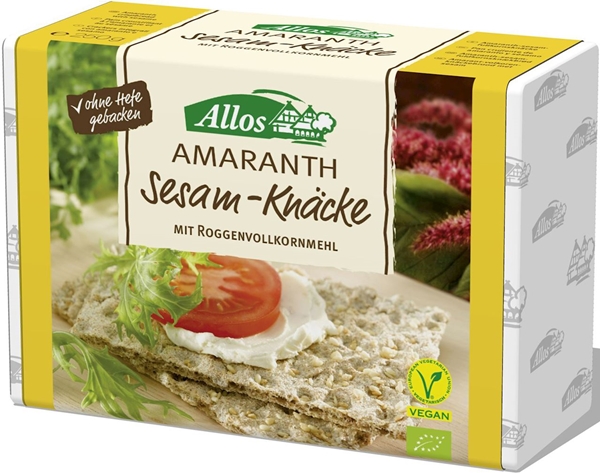 Allos BIO amaranth crispbread with sesame seeds