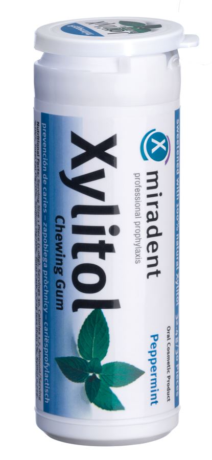 XYLITOL GUM MENTHE ( 30 PCS ). Miradent
