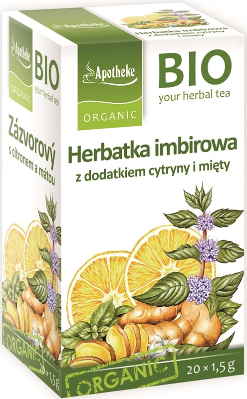 Apotheke herbata imbirowa cytryna z miętą BIO