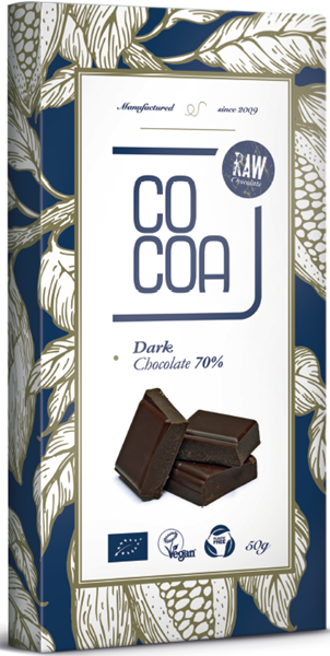 Cocoa czekolada surowa klasyczna gorzka 70% BIO