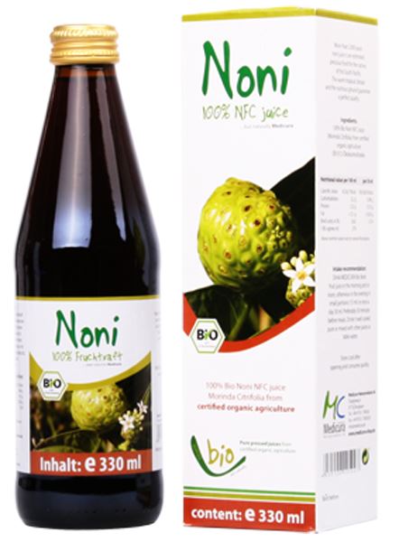 Medicura Organic Noni fruit juice 100%, NFC  