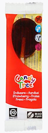Candy Tree Lizak o smaku truskawkowym BIO