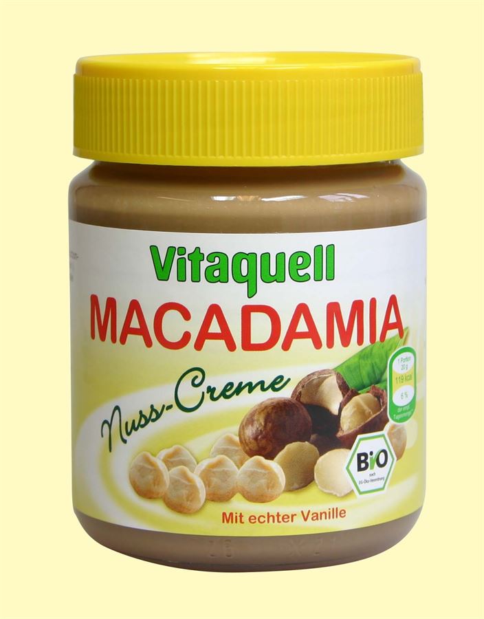 Macadamia nuez de mantequilla BIO 250 g - Vitaquell
