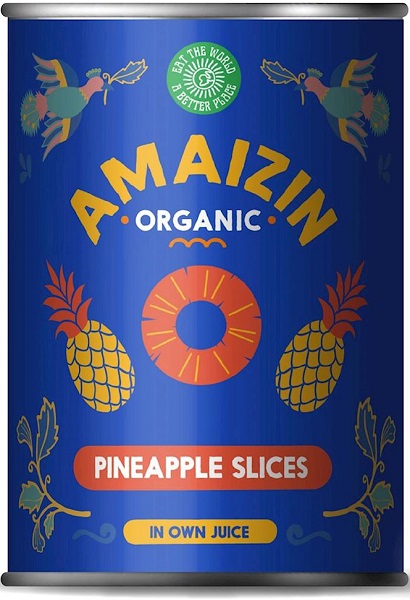 Les tranches d'ananas DE BIO 400 g - Amaizin