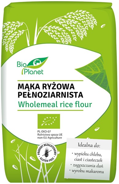Bio Planet Mąka ryżowa pełnoziarnista bezglutenowa BIO