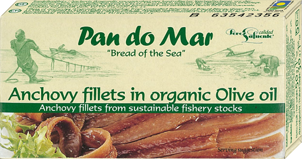 Pan to Mar Sardellen, Sardellen, Filets in BIO-Olivenöl extra vergine