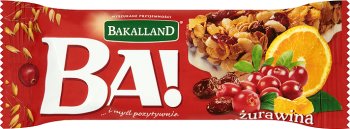 Bakalland Ba! baton zbożowy Żurawina i pomarańcza
