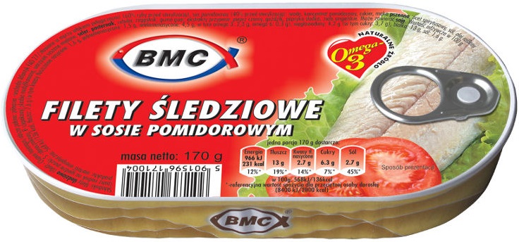 BMC Filety śledziowe w sosie pomidorowym