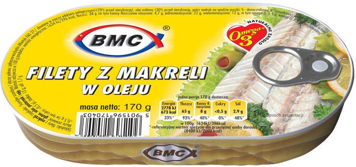 bmc fillets of mackerel in oil