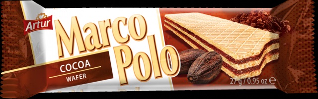 marco polo wafer layered with cocoa cream