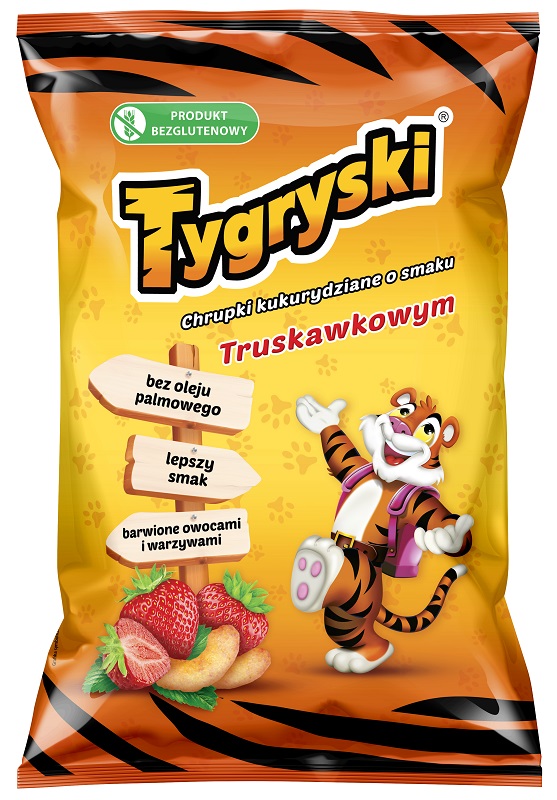 Tygryski chrupki kukurydziane o smaku truskawkowym