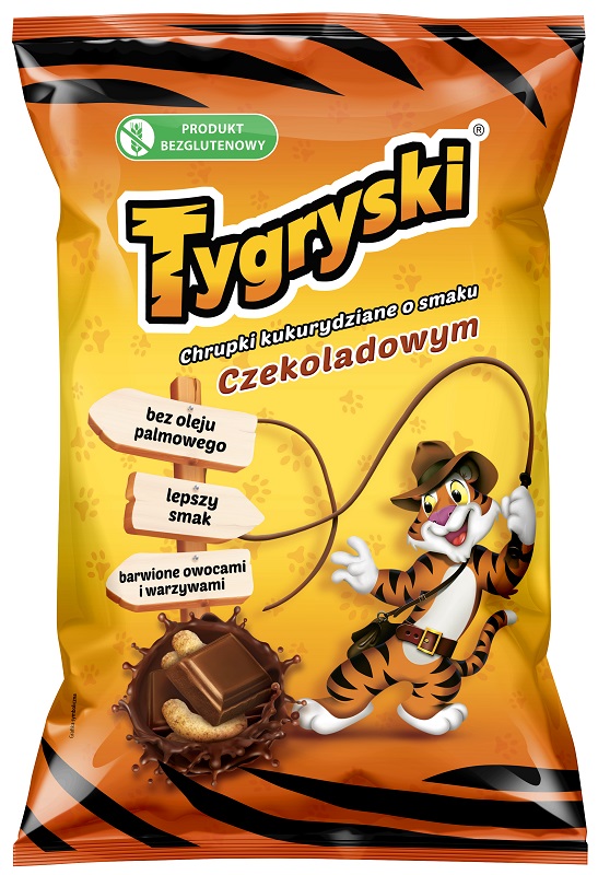 Tygryski chrupki kukurydziane o smaku czekoladowym