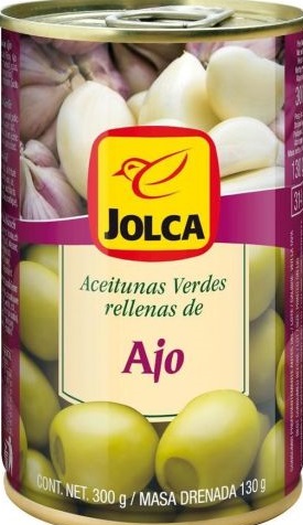 Jolca oliwki zielone drylowane nadziewane czosnkiem