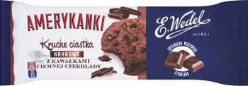 Wedel Amerykanki kruche ciastka z kawałkami czekolady Kakaowe