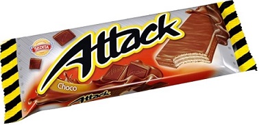 Attack wafer with cocoa cream - chocolate -coated milky cocoa