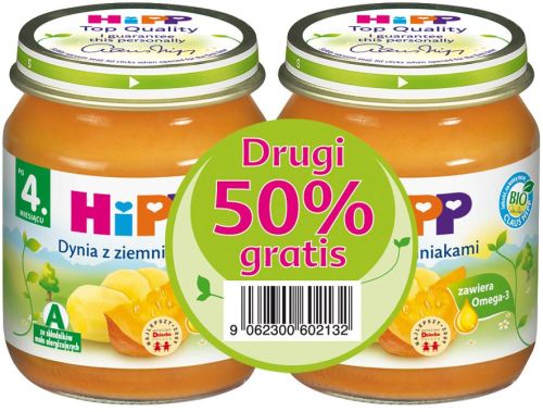 HiPP Dynia z ziemniakami BIO dwupak 2 x 125g