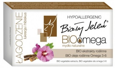 bioomega natural barra de jabón de regaliz natural, hipoalergénico y hibiscus