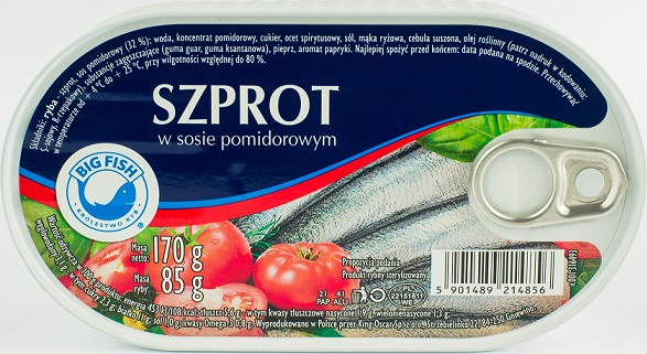 big fish sprat in tomato sauce