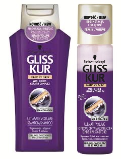 Gliss Kur Szampon  250ml i ekspresowa odżywka 200ml   regeneracja i objętość