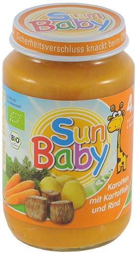 Baby Sun danie dla dzieci marchew, ziemniak, wołowina BIO