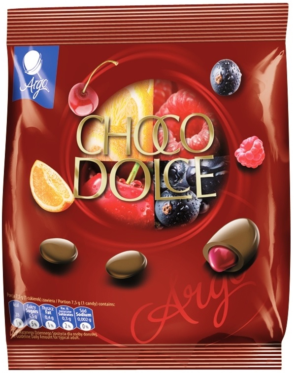 Argo cukierki nadziewane z sokami owocowymi choco dolce