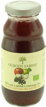 Ogrody Sabinu sok BIO jabłko i czarny bez