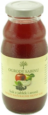 Ogrody Sabinu sok BIO jabłko i aronia