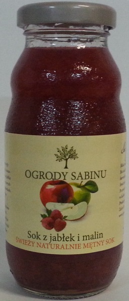 Gardens Sabinu apple juice and raspberry BIO