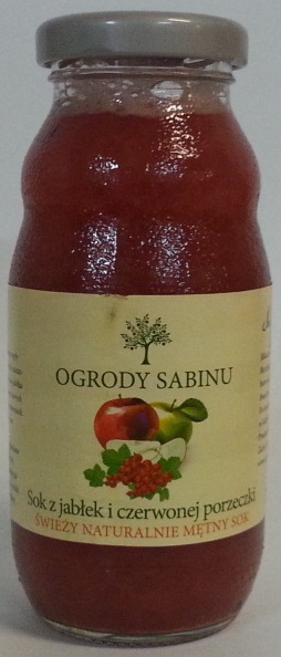 Сады Sabinu БИО сок яблочный и красная смородина
