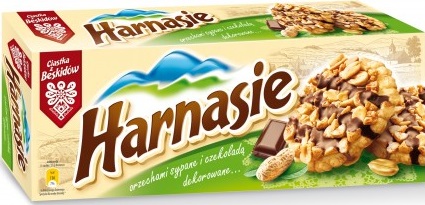 Harnasie cookies with nuts and chocolate
