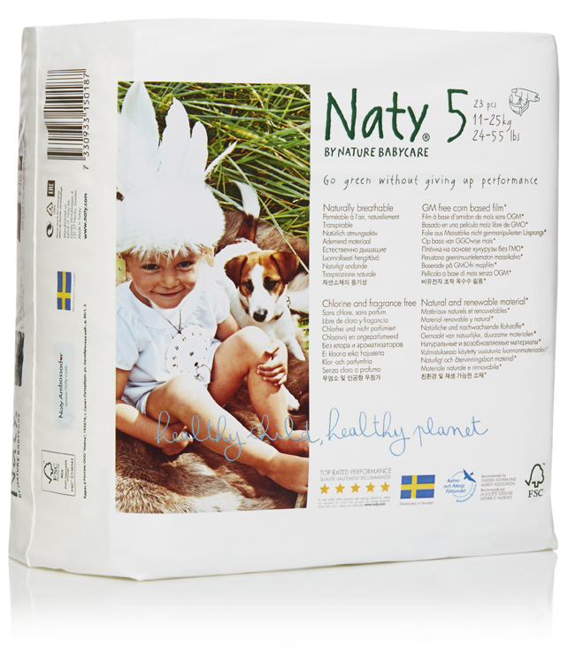 Organic disposable diapers no.5 (11- 25kg . )