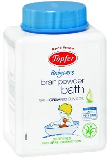 Topfer bran powder bath with the addition of organic olive oil