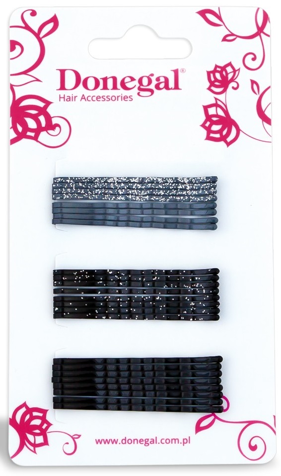 ornamento barrette del pelo 24pcs negro de Donegal.