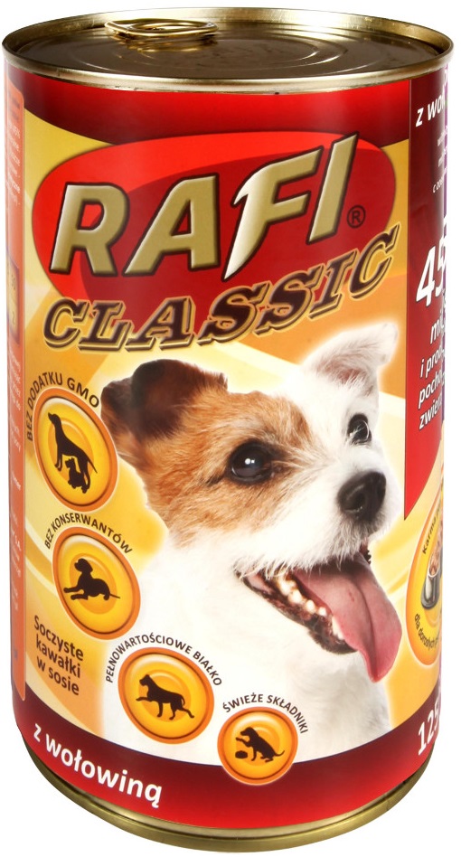 Rafi Klassische Futter für ausgewachsene Hunde aller Rassen von Rindfleisch