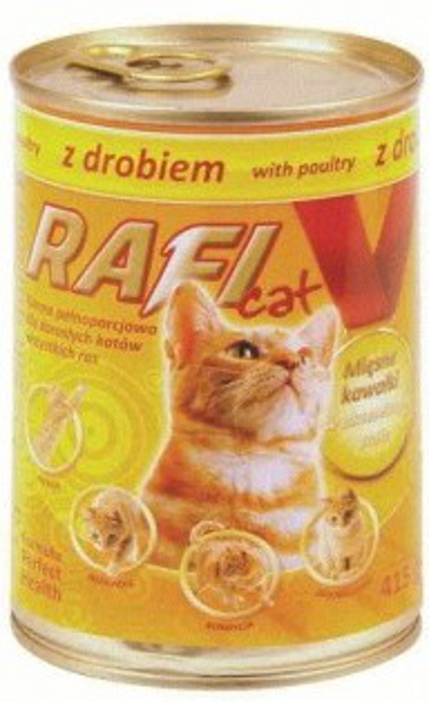 Rafi comida para gatos gato con aves de corral