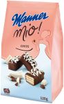 Manner Mio crispy wafers layered with coconut cream covered in chocolate and coconut