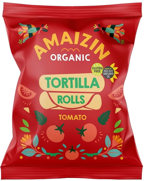 Amaizin Chipsy kukurydziane o smaku pomidorowym bezglutenowe BIO