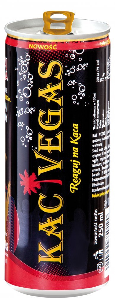 Kac Vegas napój gazowany o smaku cytrynowym wzbogacony w witaminy
