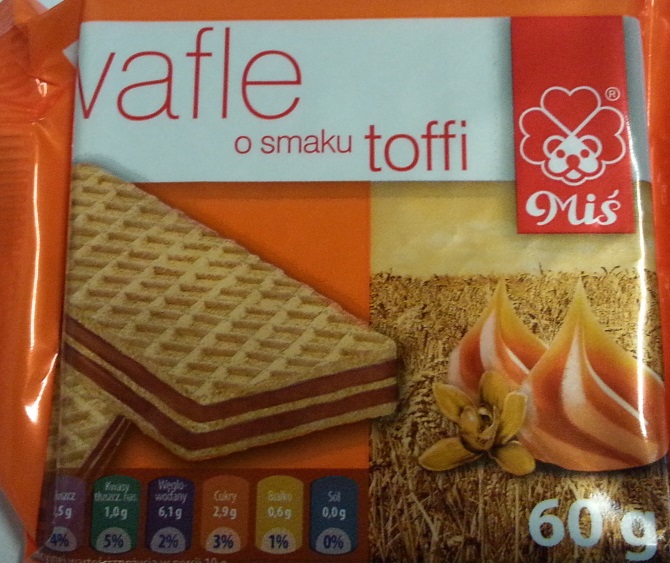 Miś wafle o smaku toffi