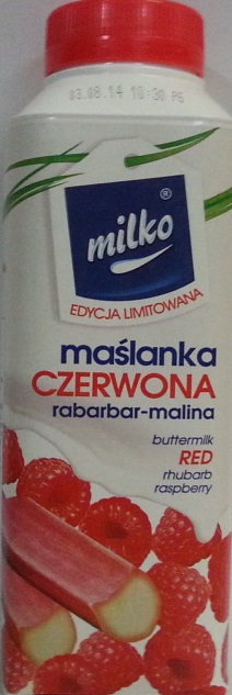 Milko maślanka czerwona rabarbar-malina