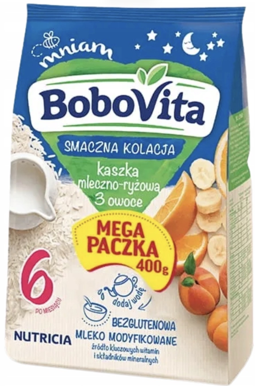 BoboVita молочный рисовый MEGA ПАКЕТ фруктовый вкус