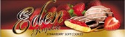 Soft Galletas Galletas de la galleta con gelatina de cubierta de chocolate de la fresa