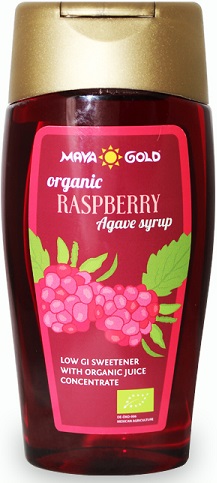 Maya Gold agave syrup with raspberry flavor BIO