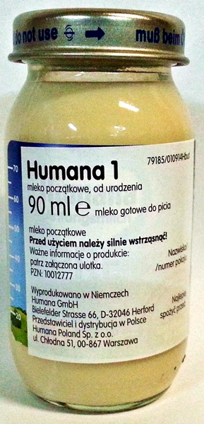 Humana 1 mleko początkowe płynne, od urodzenia