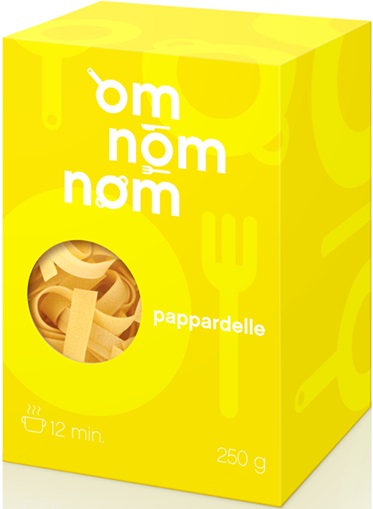 Nom nom de OM de pasta Pappardelle 100 % durum