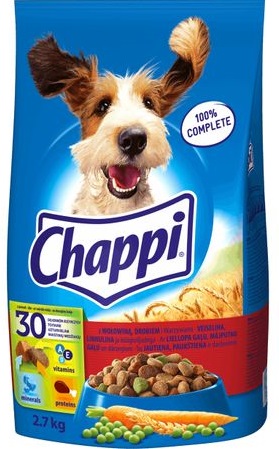 Chappi z wołowiną i drobiem Karma pełnoporcjowa 2,7 kg
