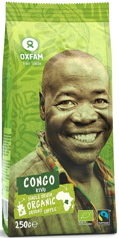 Oxfam kawa mielona Arabica 100% Z OKOLIC JEZIORA KIVU FAIR TADE BIO
